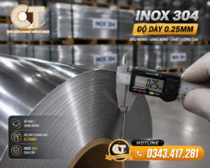 Tấm inox 304 0.25mm – Đẳng cấp siêu mỏng cho dự án tinh xảo 2 tấm inox 304 0.25mm
