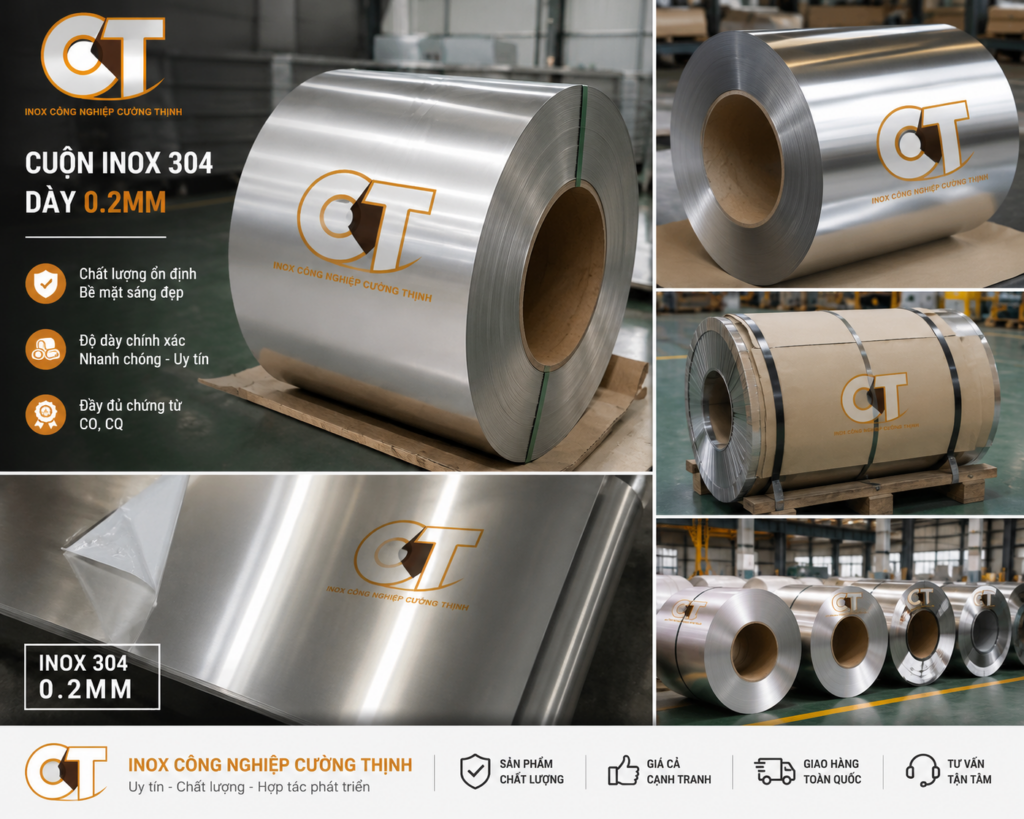 Inox 304 là gì? Thành phần, tính chất và lý do phổ biến nhất