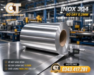 Tấm inox 304 0.2mm - Cập nhật bảng giá rẻ nhất hôm nay 2 Tấm inox 304 0.2mm chất lượng cao với bề mặt sáng bóng và độ mỏng lý tưởng.