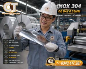 Tấm Inox 304 0.35mm – Giải pháp vật liệu siêu mỏng cho mọi công trình 2 Tấm inox 304 0.35mm