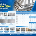 Bảng báo giá Tấm inox 304 độ dày các loại hôm nay